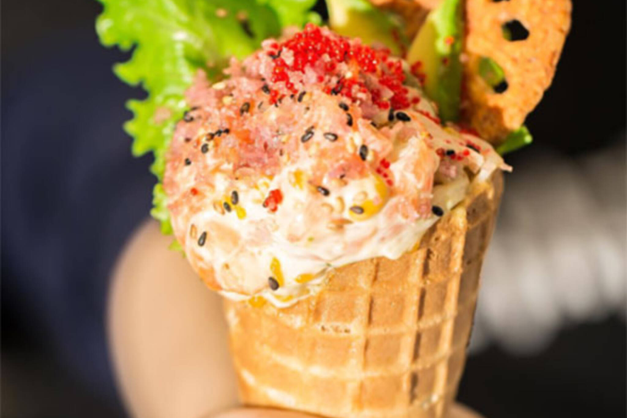 You can now eat sushi in an ice cream cone in Toronto