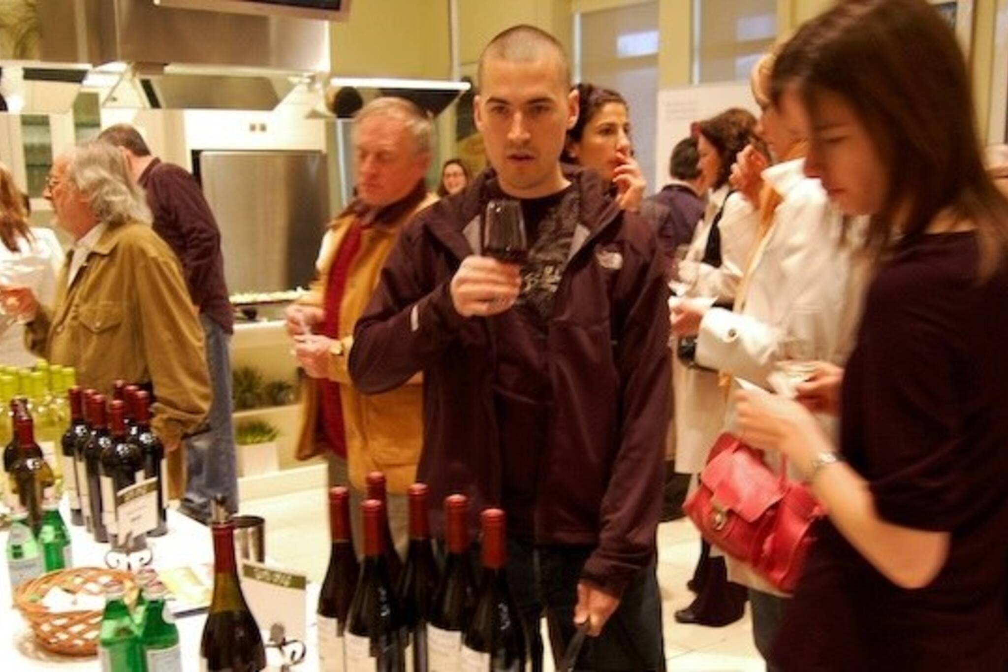 The crowd at the Sante wine sampling