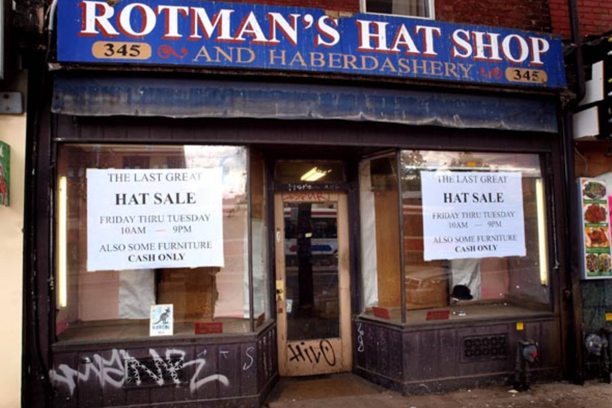 Rotman's Hats closes