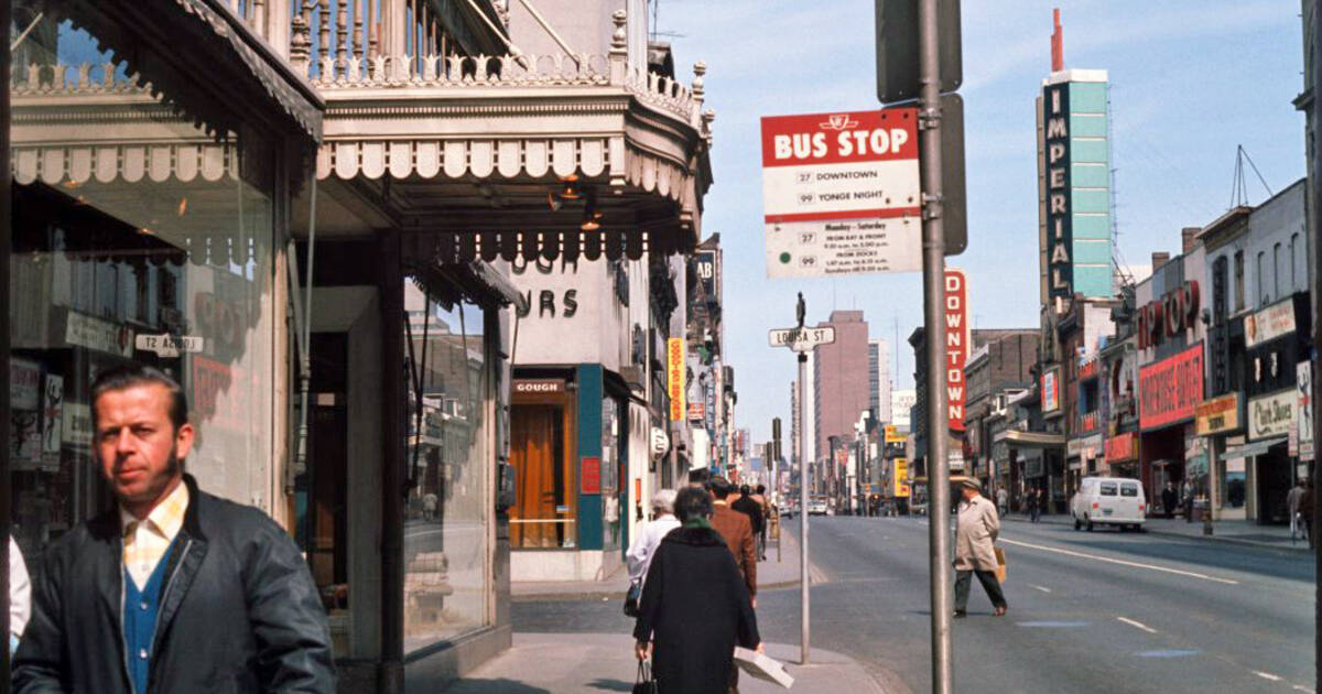 What Yonge Street looked like in Toronto during the 1970s
