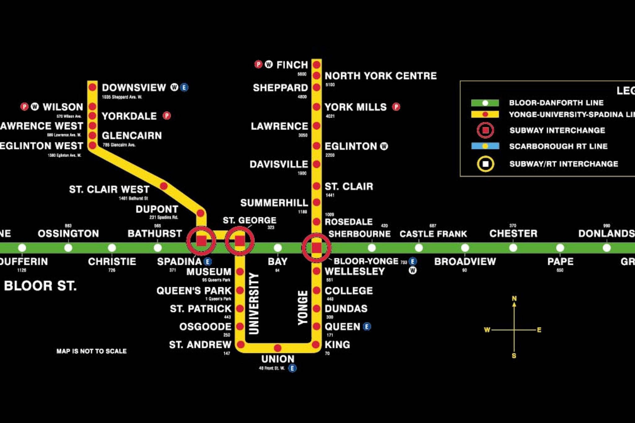 TTC Subway Line Map