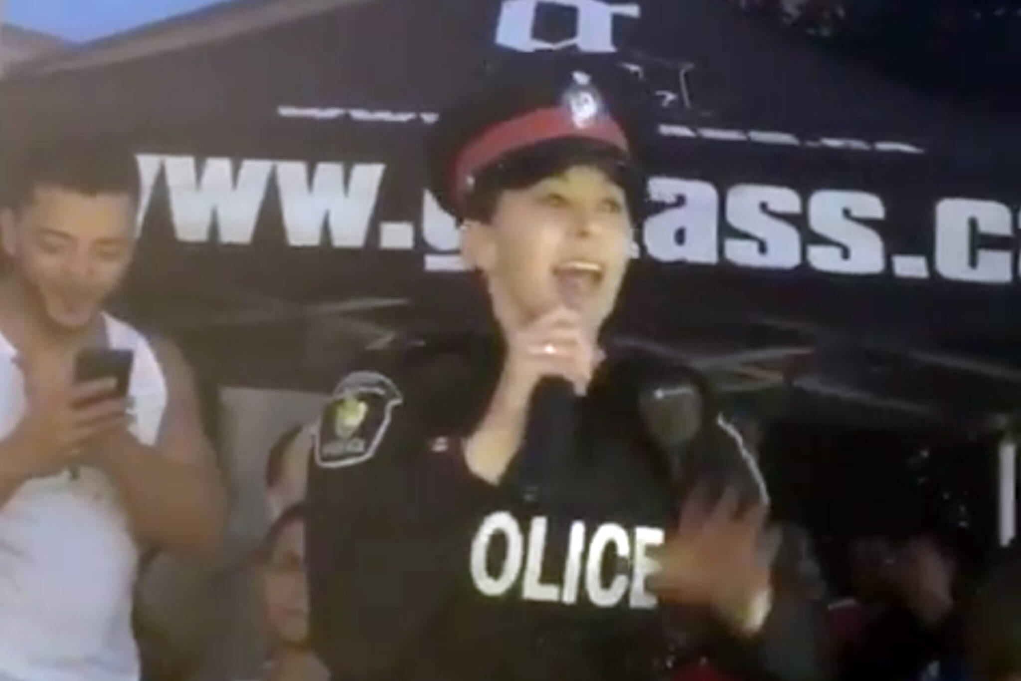 rapping cop
