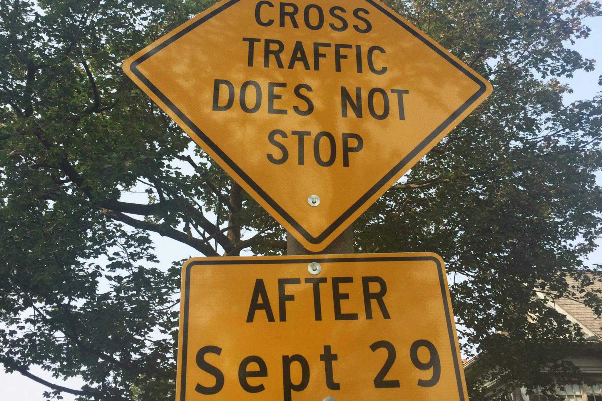 rosedale stop sign controversy