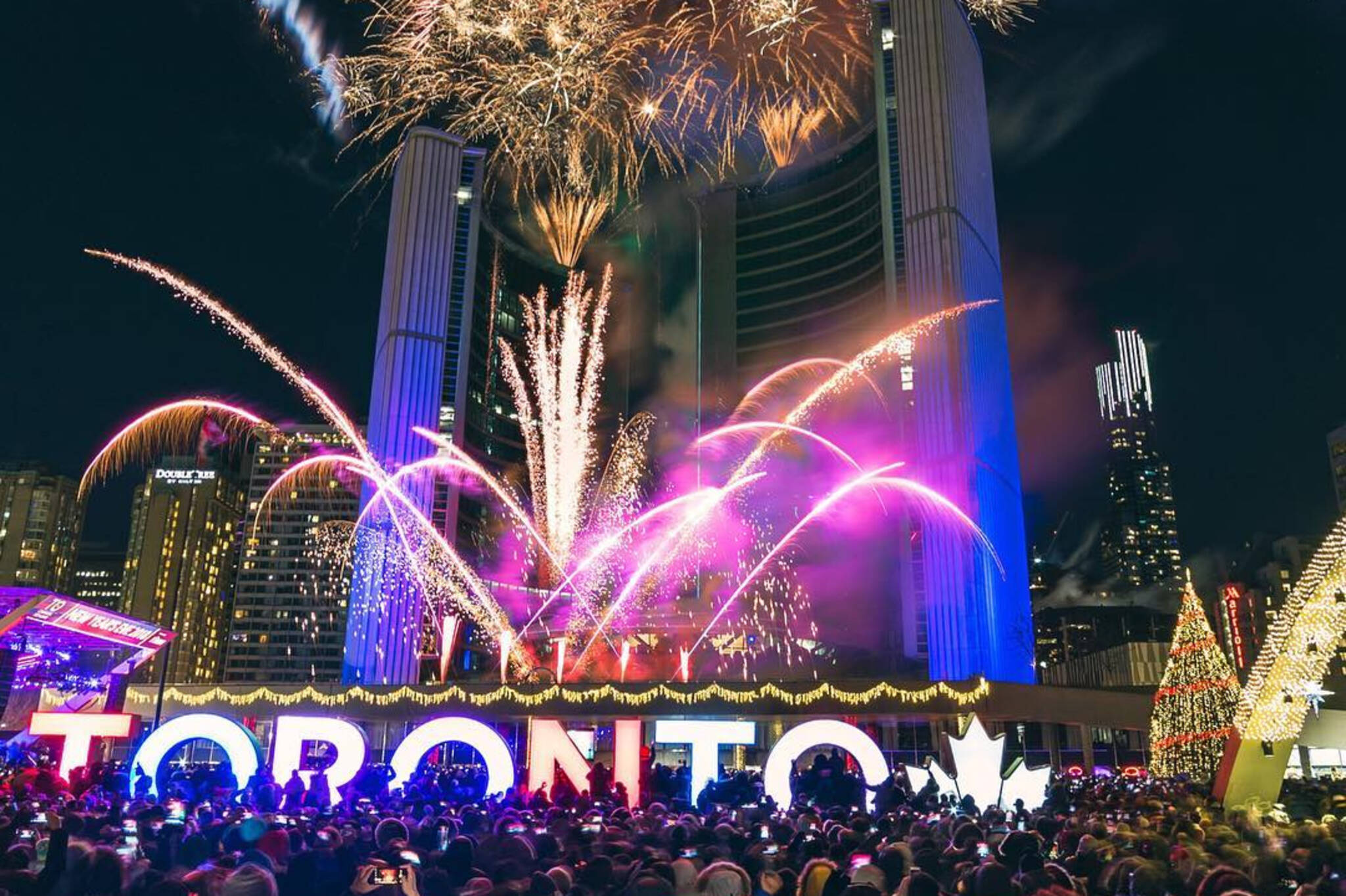 This is what New Year's looked like in Toronto
