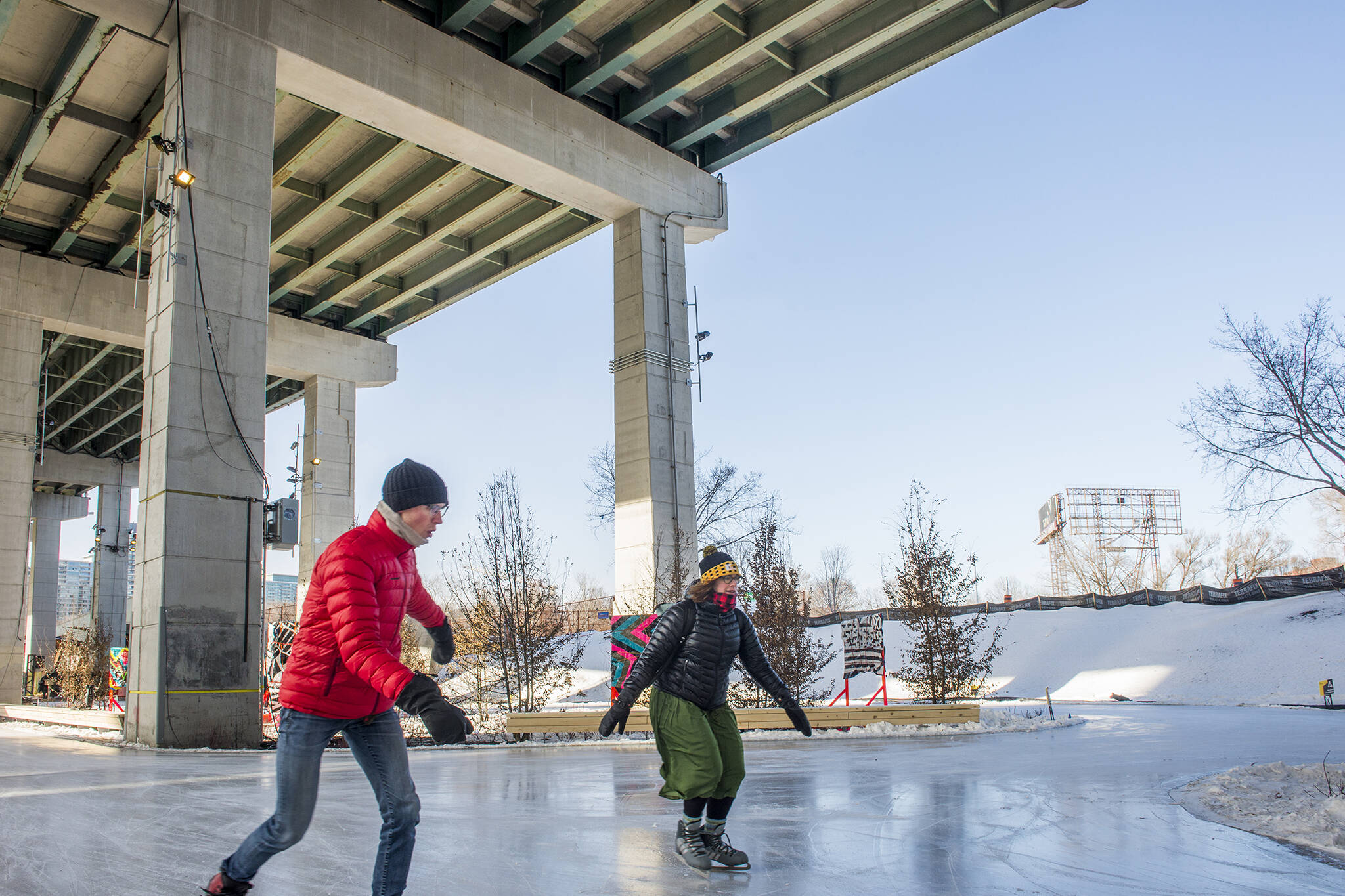 Bentway skate trail melted
