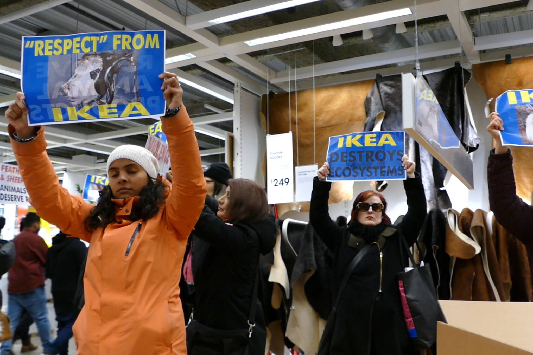 Ikea fur protest