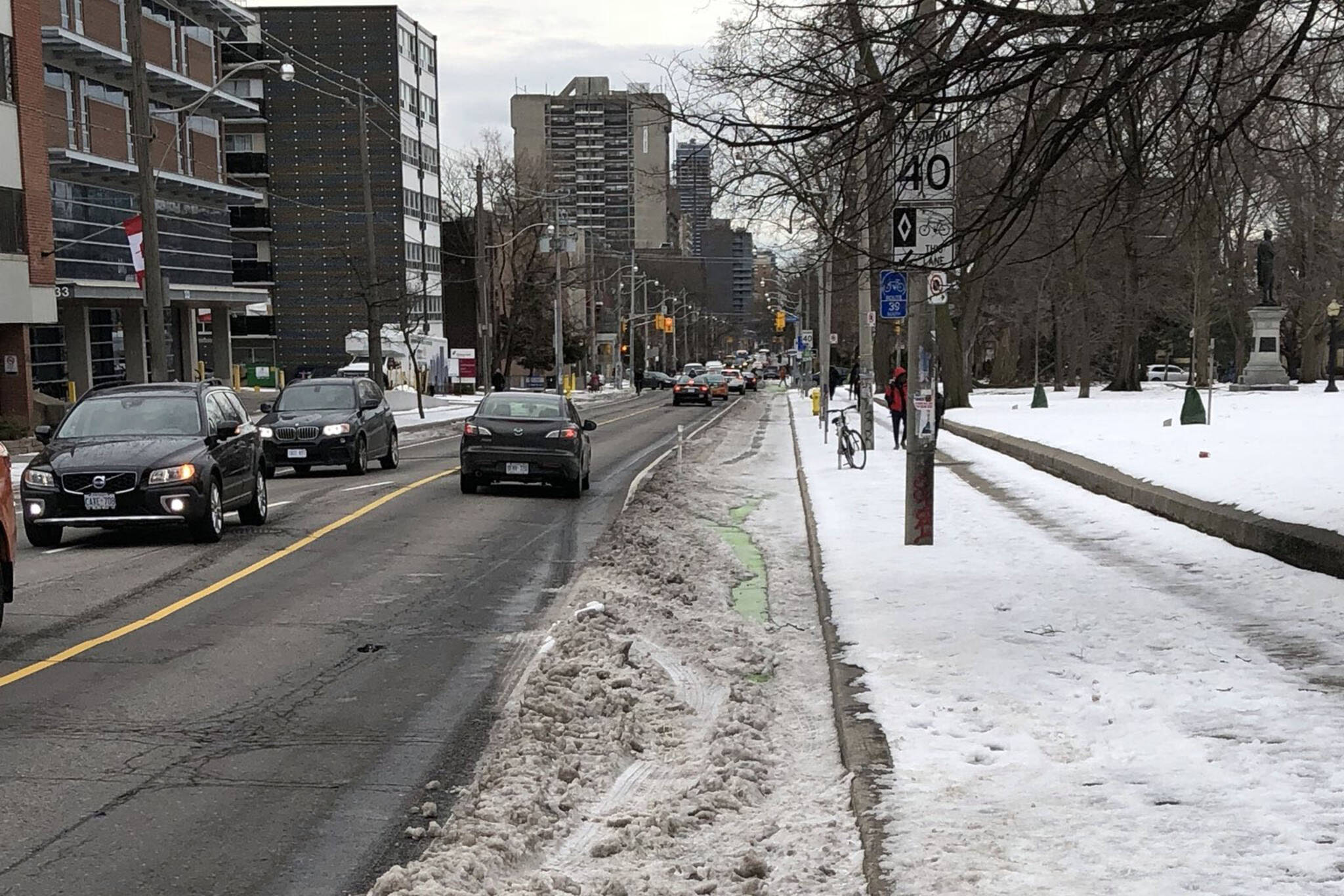 Toronto bike snow