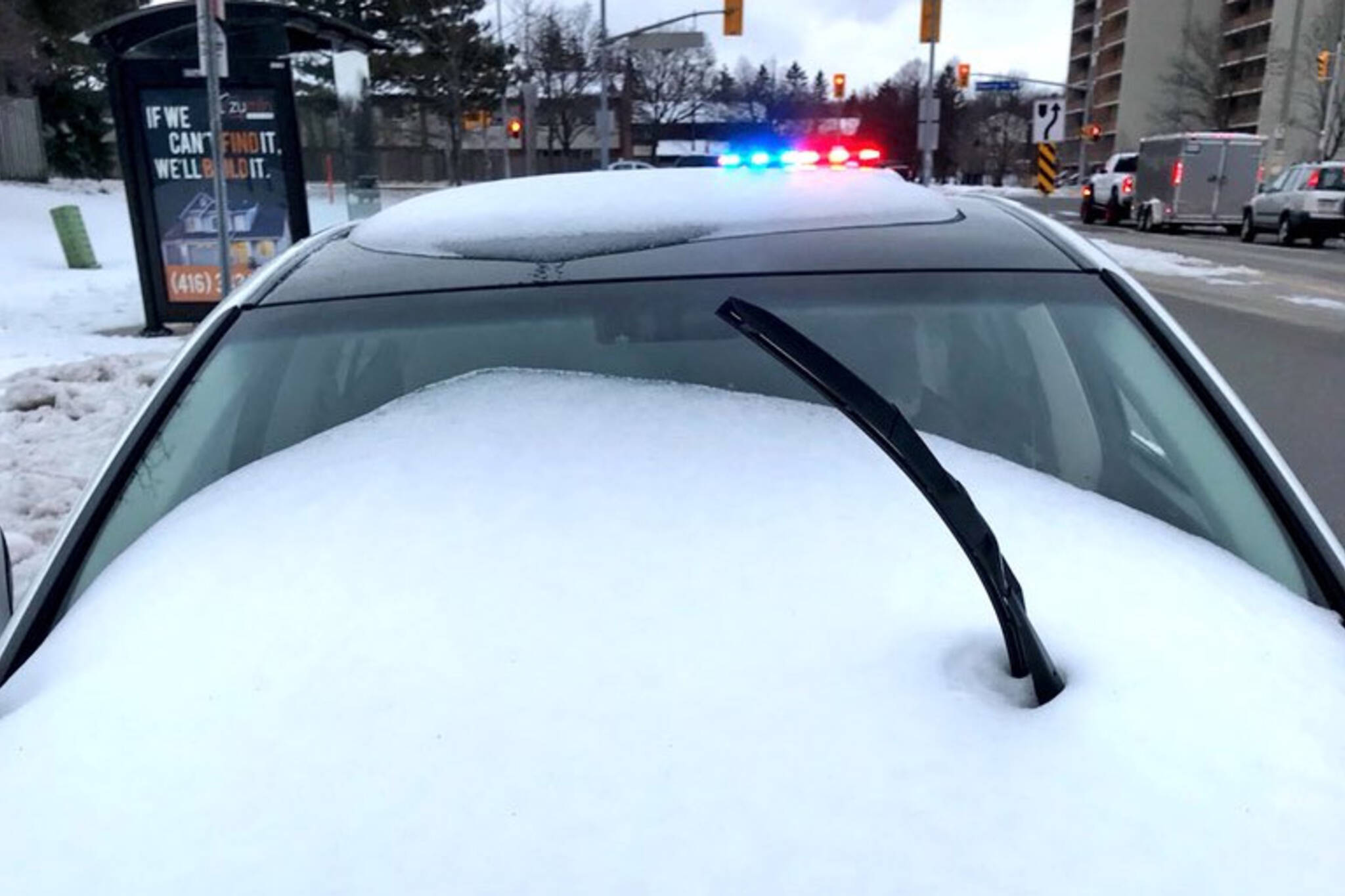 Snow windshield ticket