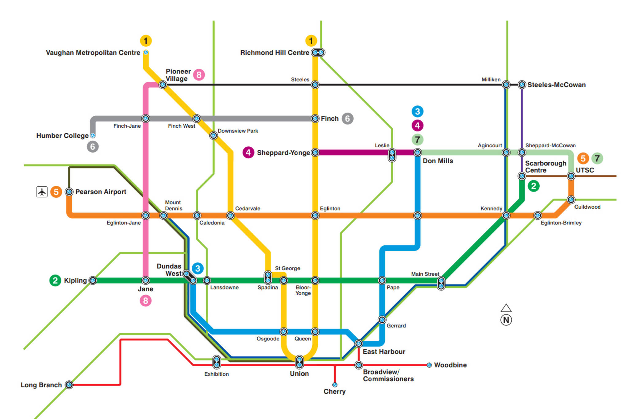 This is what the TTC's future transit map looks like