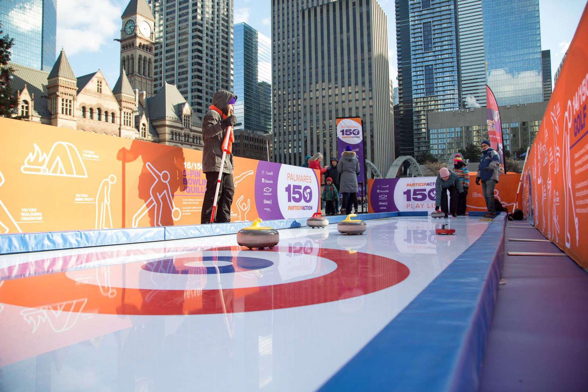 curling at Nathan Phillips Square