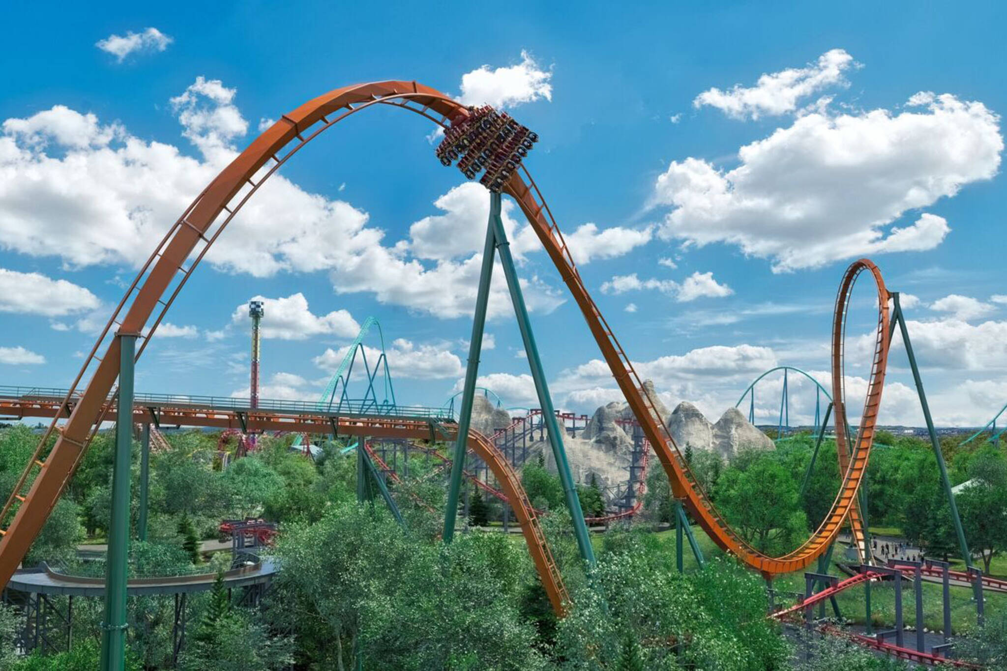Canada's Wonderland just built the tallest dive roller coaster in the world