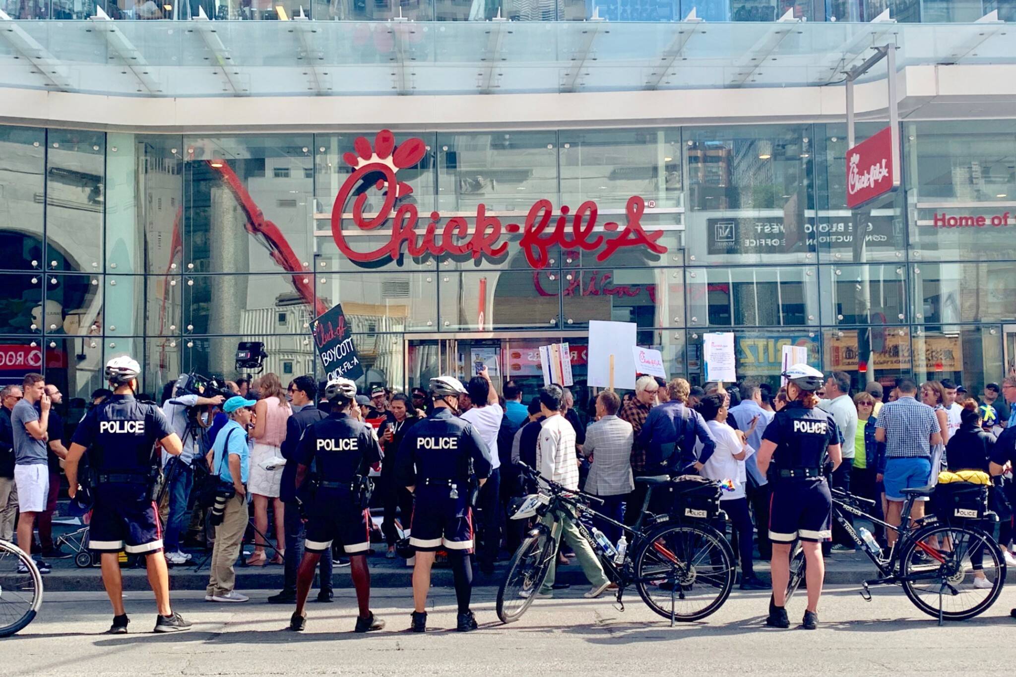 chick fil a protest