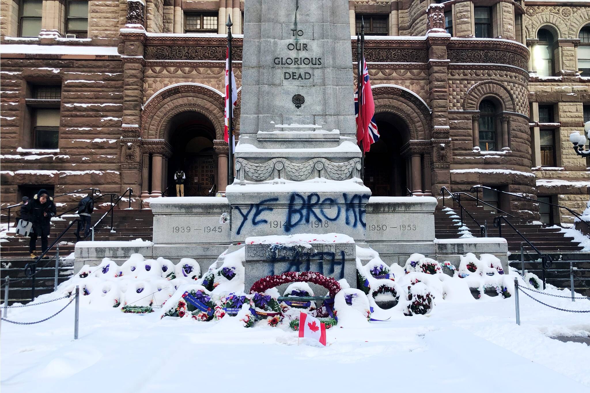 remembrance day vandalized