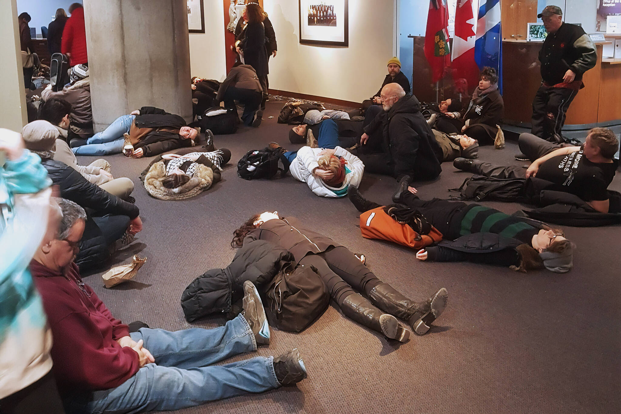 People Stage Die In At Toronto Mayors Office To Protest Homeless Deaths 