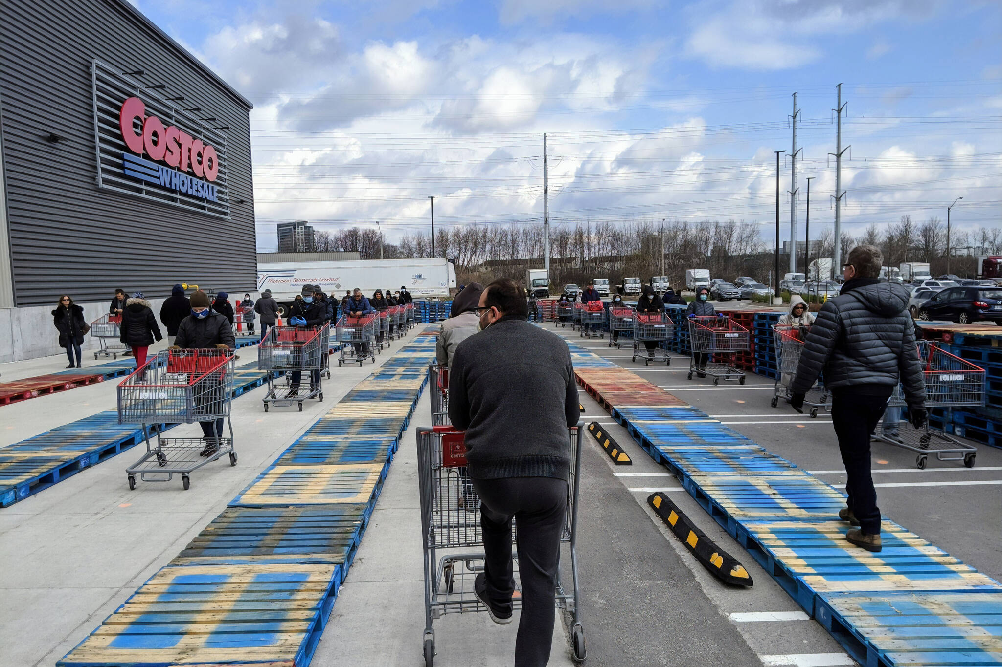 The lineups outside Costco stores in Toronto are ridiculous right now