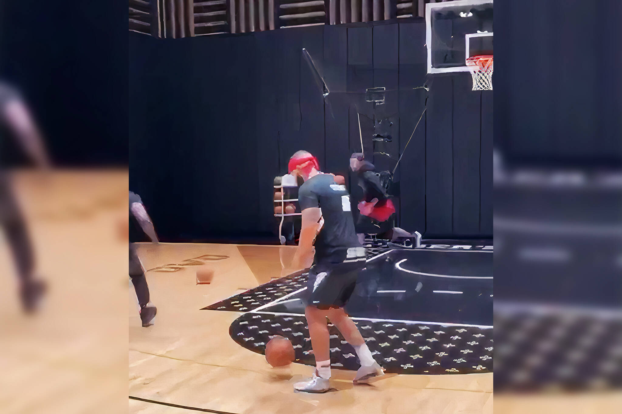 Drake hosts Steph Curry for private shootout at his home court