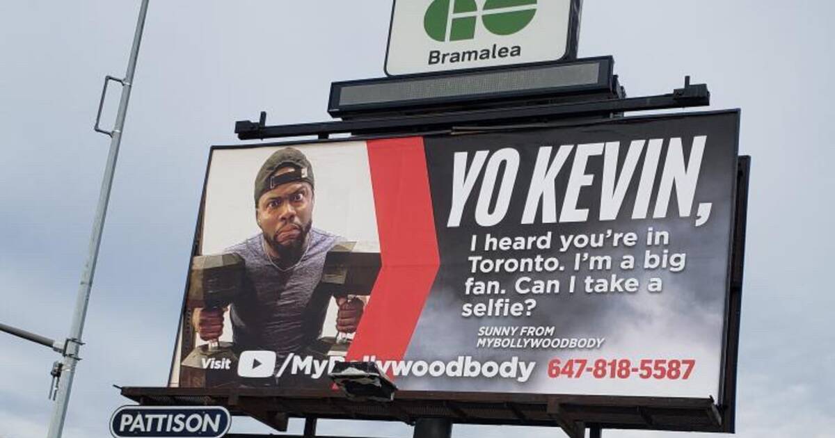Kevin Hart agrees to meet Brampton man who put up a billboard to get his  attention