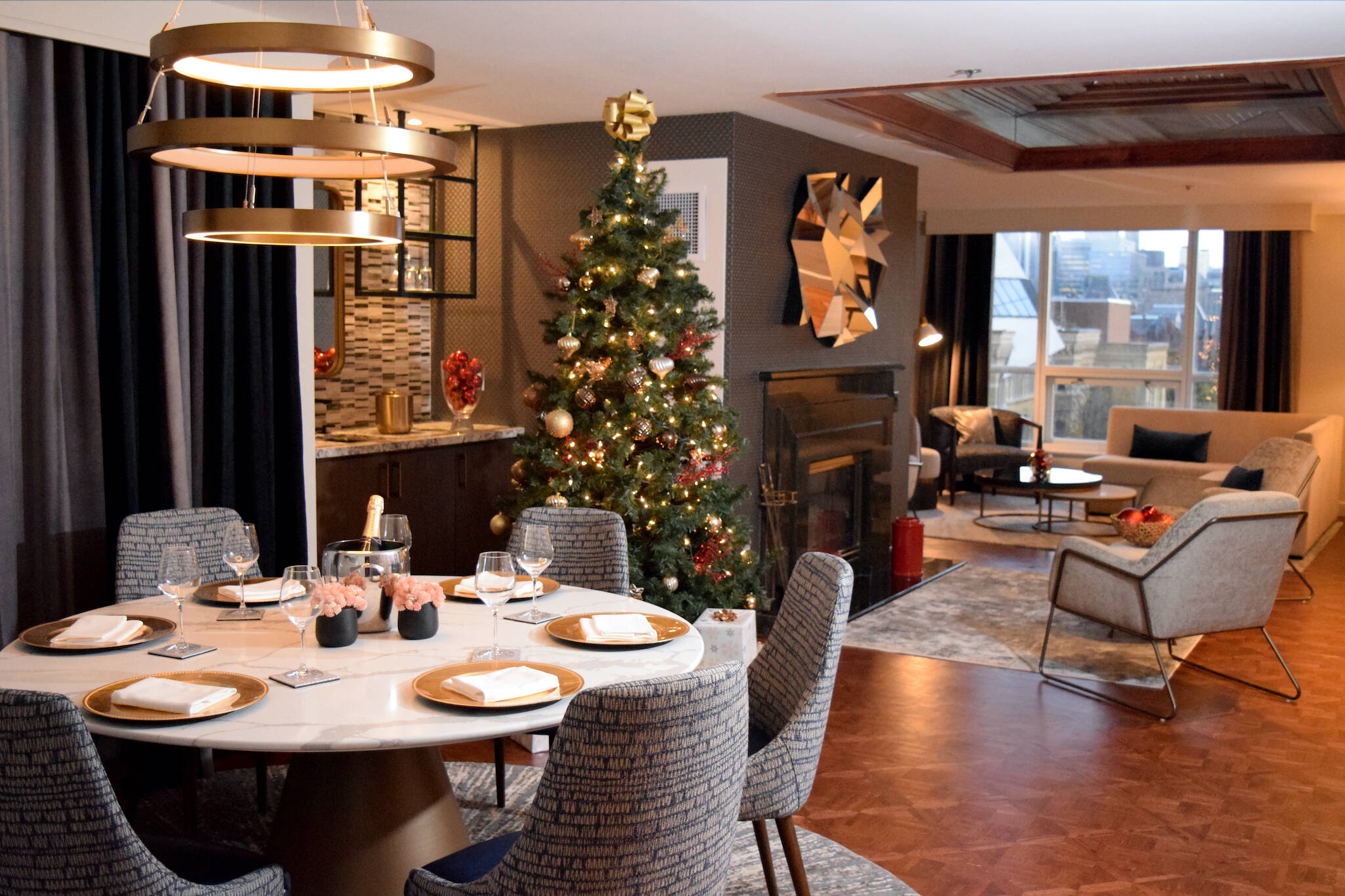 You can eat a homecooked Christmas dinner in a private hotel suite in