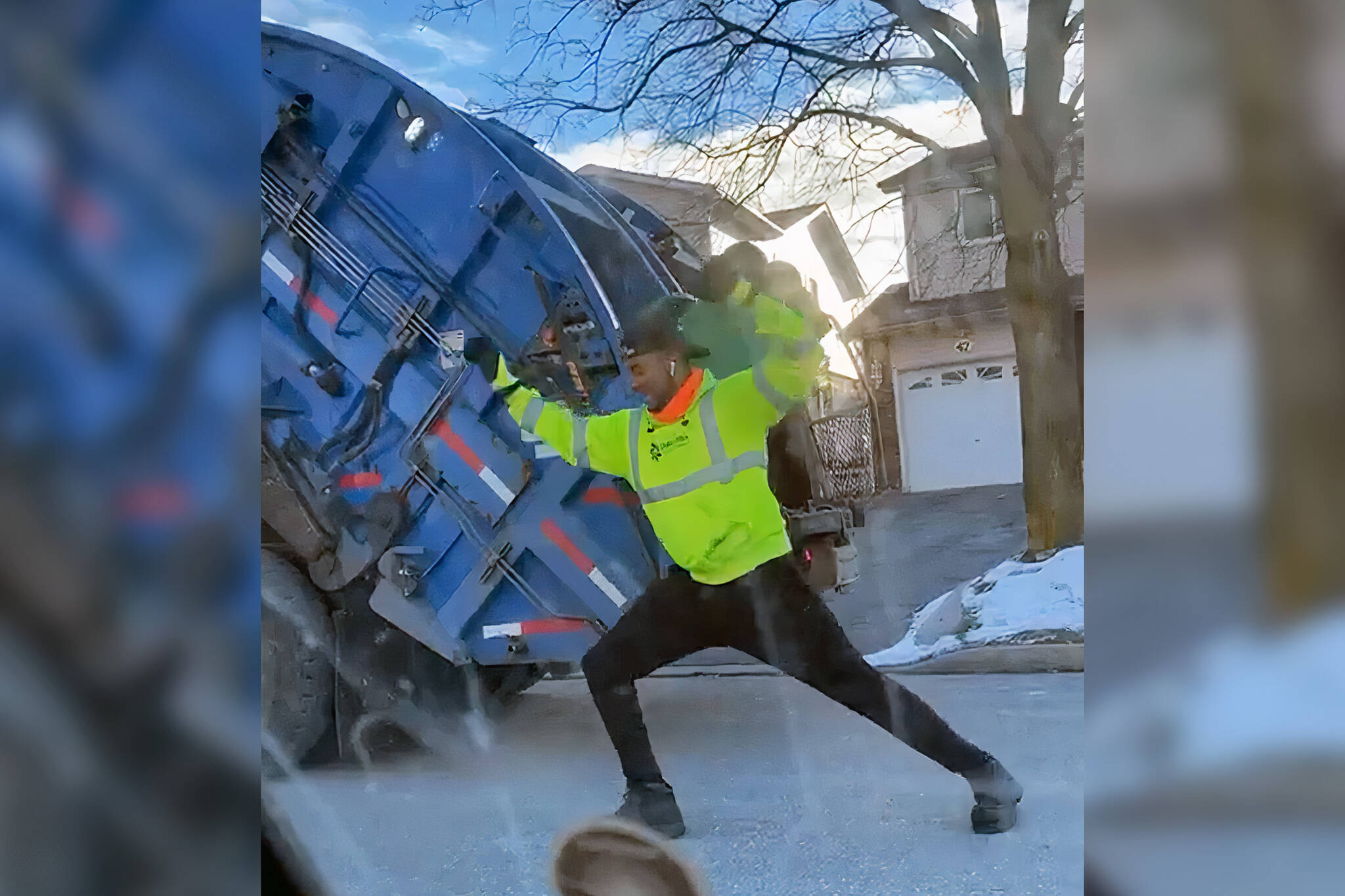 dancing garbage man