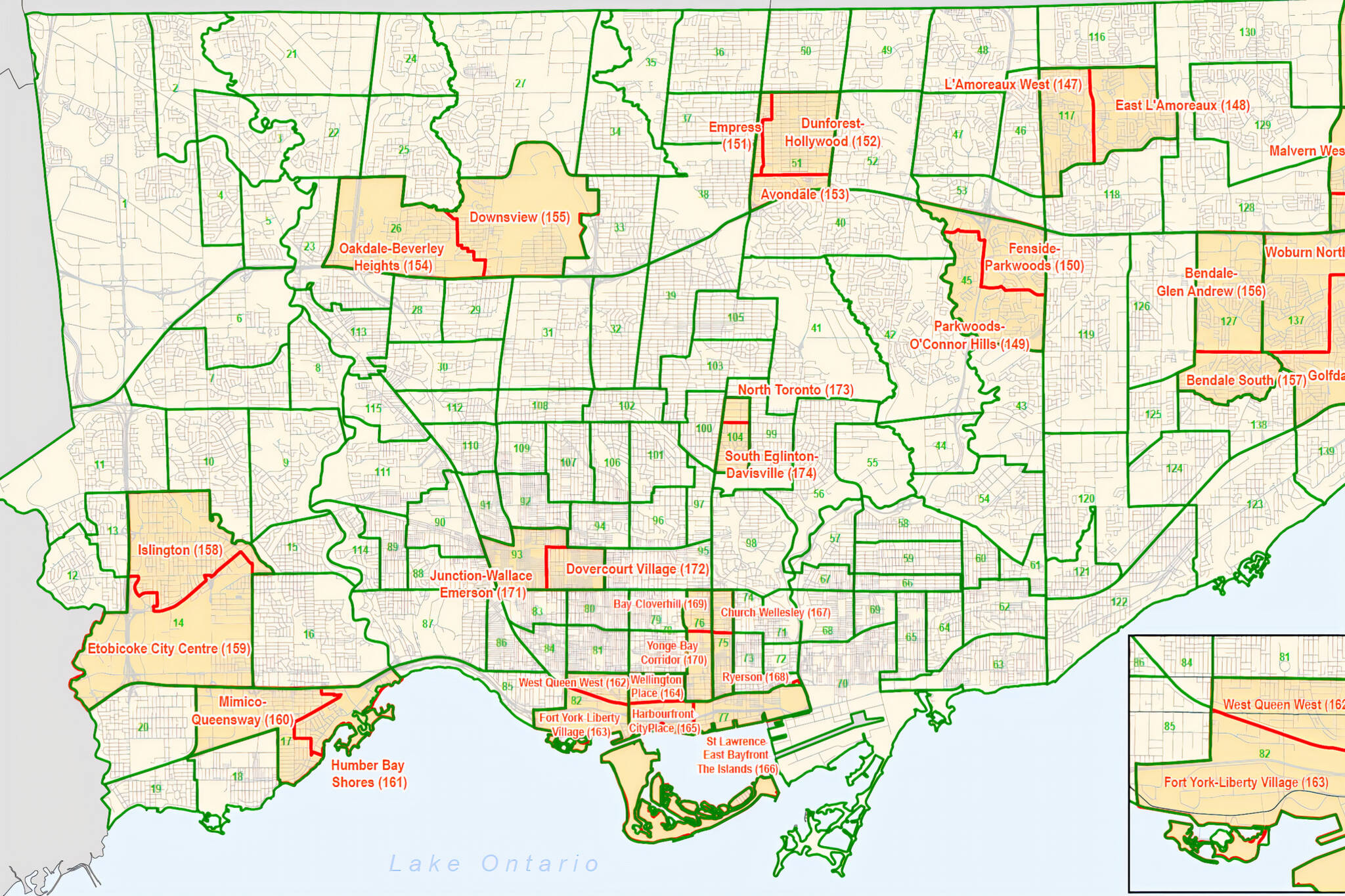 map of toronto neighbourhoods
