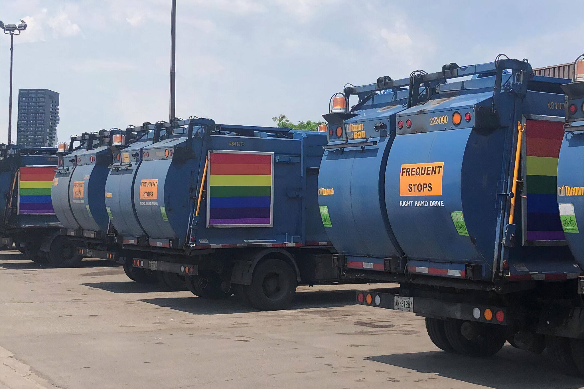 pride garbage trucks toronto