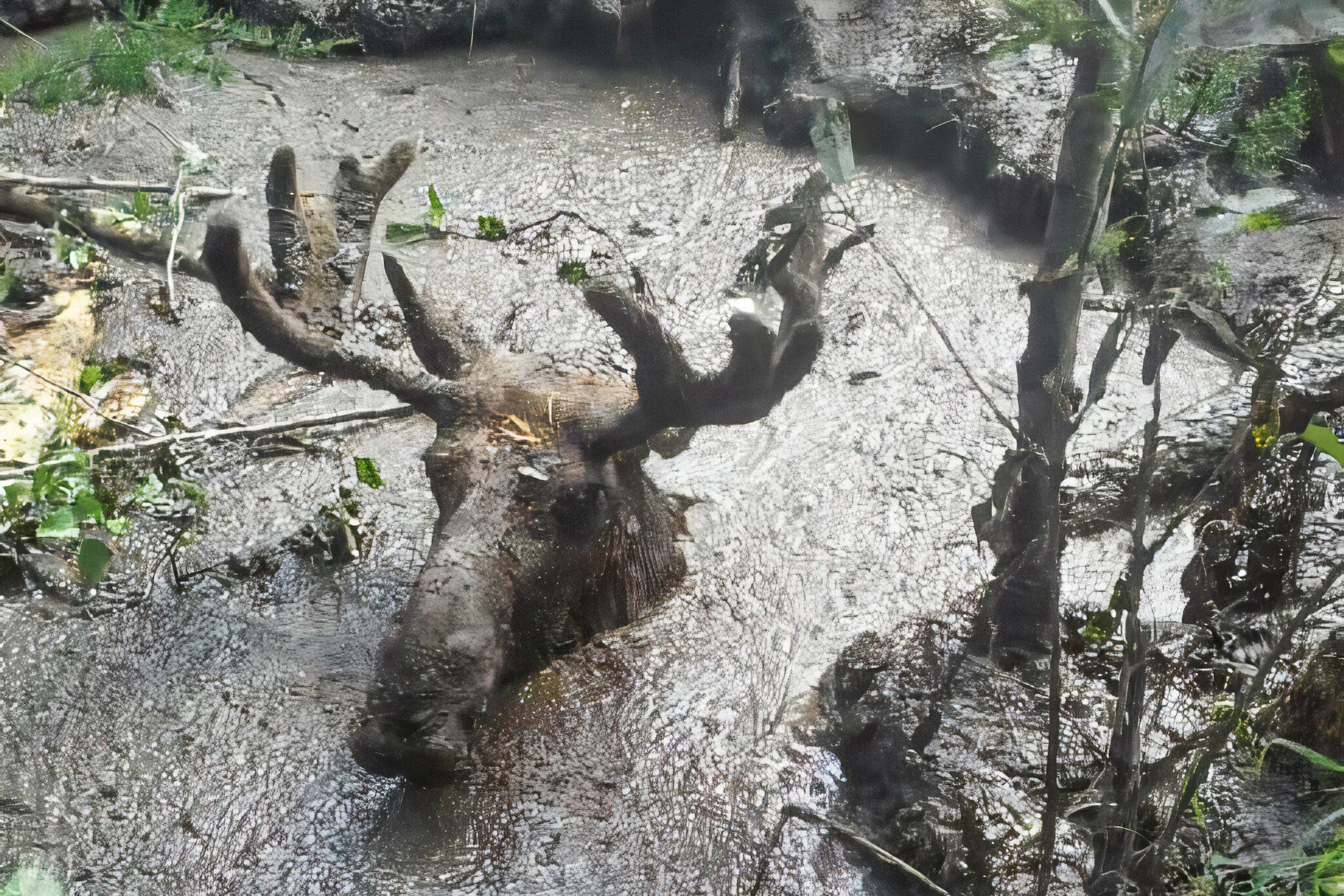 70-year-old men rescue muddy moose from certain death in Ontario swamp
