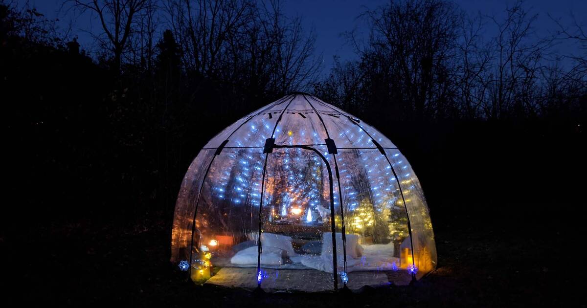 You Can Get A Heated Glowing Picnic Bubble Installed In Your Backyard