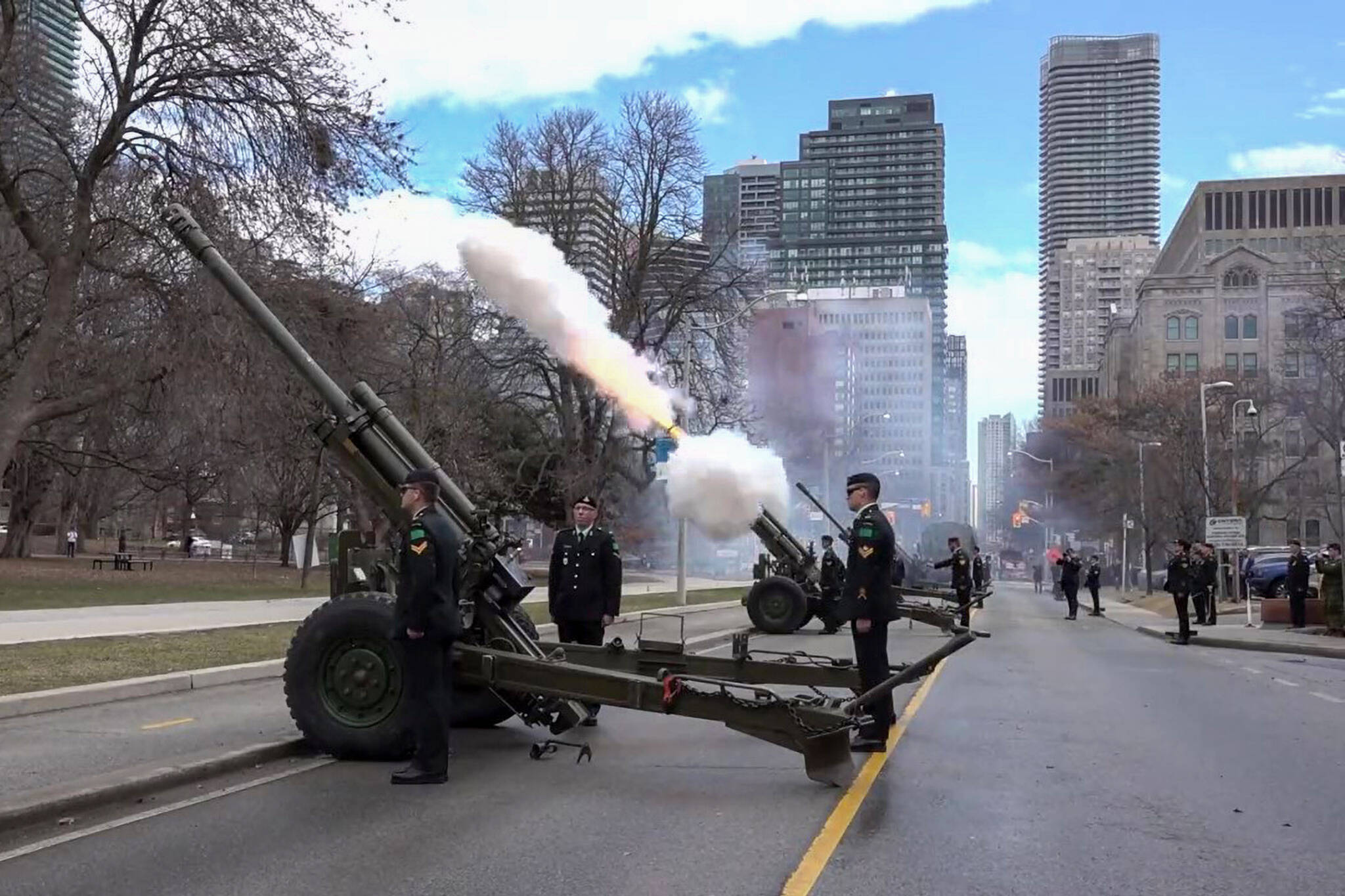 Here's why people heard heavy guns firing in the heart of Toronto