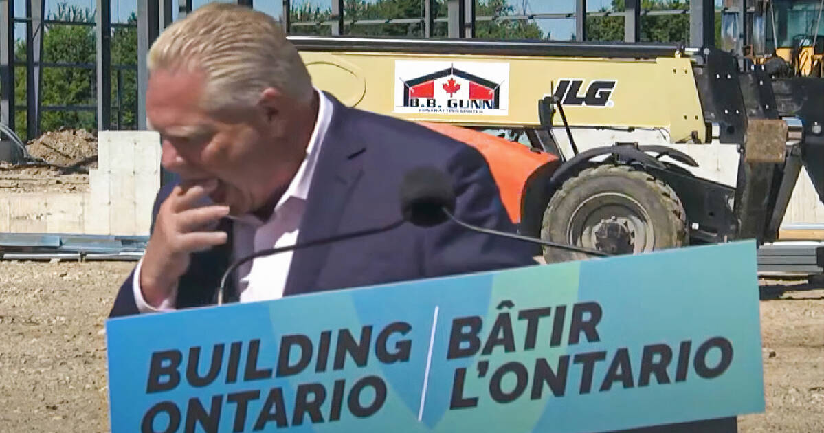 Doug Ford goes viral for swallowing and eating buzzing bee during live TV appearance