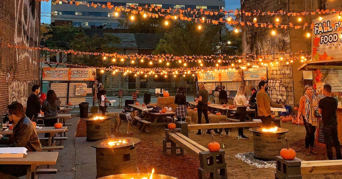 Toronto is getting an outdoor pumpkin patch with hay bales and wood-fired food