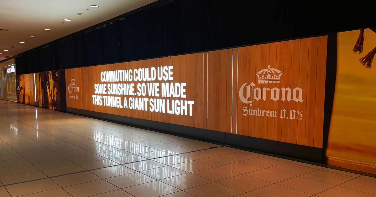 Iconic beer brand to brighten up a Toronto underground tunnel for Daylight Savings