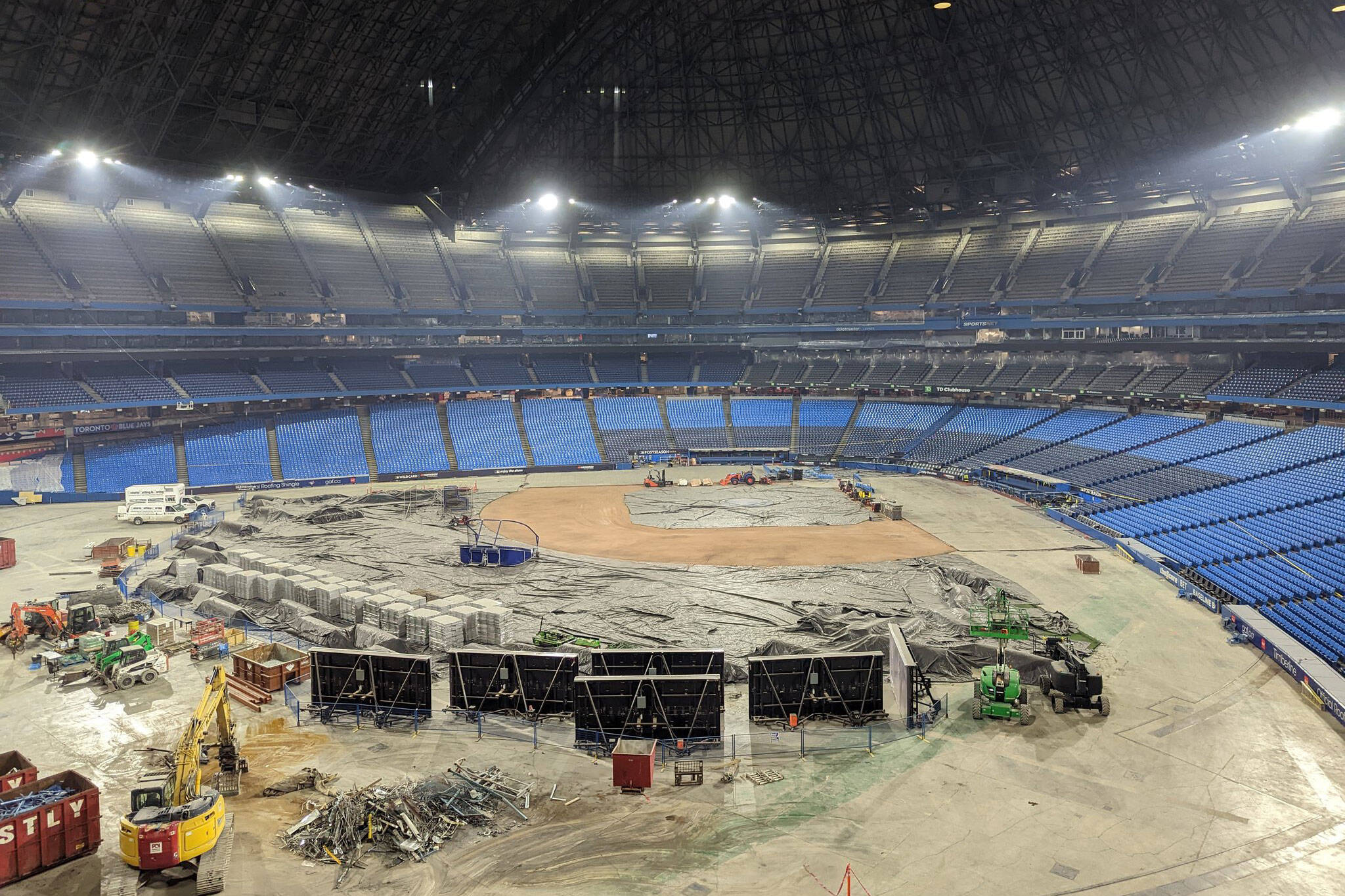 The Rogers Centre's interior has been torn to shreds just like the dreams  of Blue Jays fans