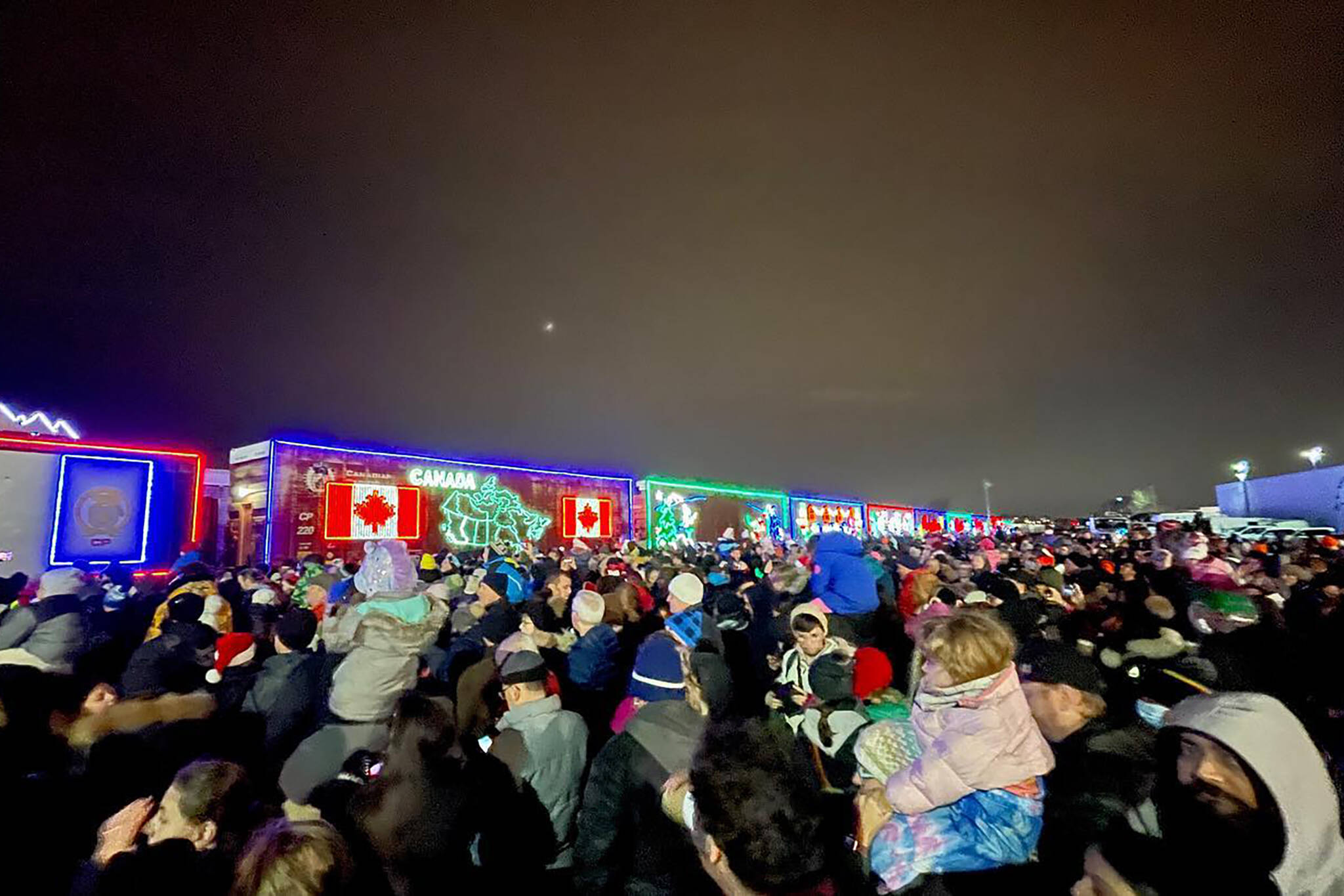 Huge crowds showed up to watch the CP Holiday Train roll through Toronto