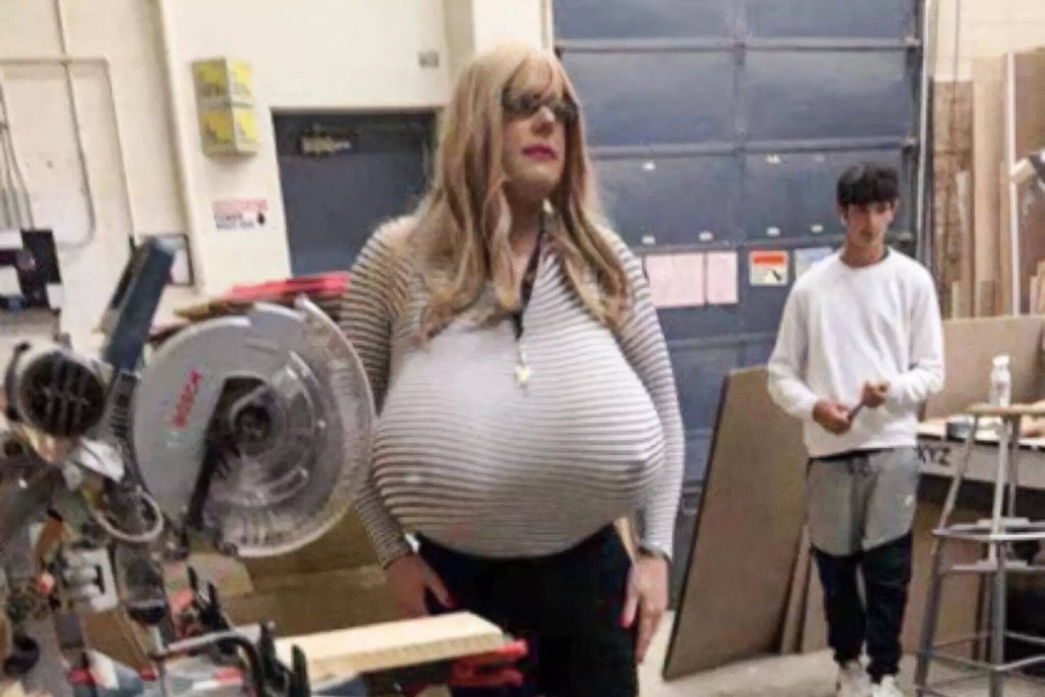 School Tesar - Students warned not to take photos of Oakville teacher who wears huge  prosthetic breasts