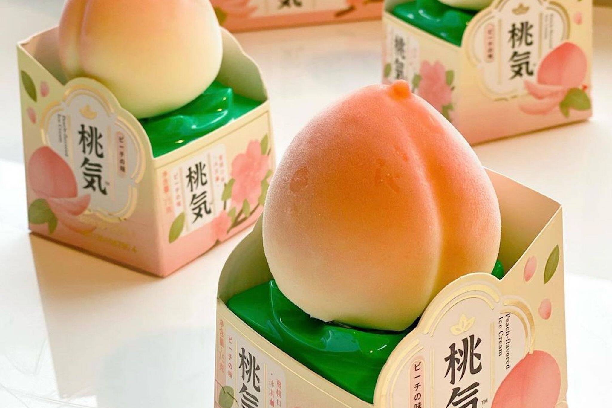 This peach ice cream is going viral and here's where to get it in Toronto