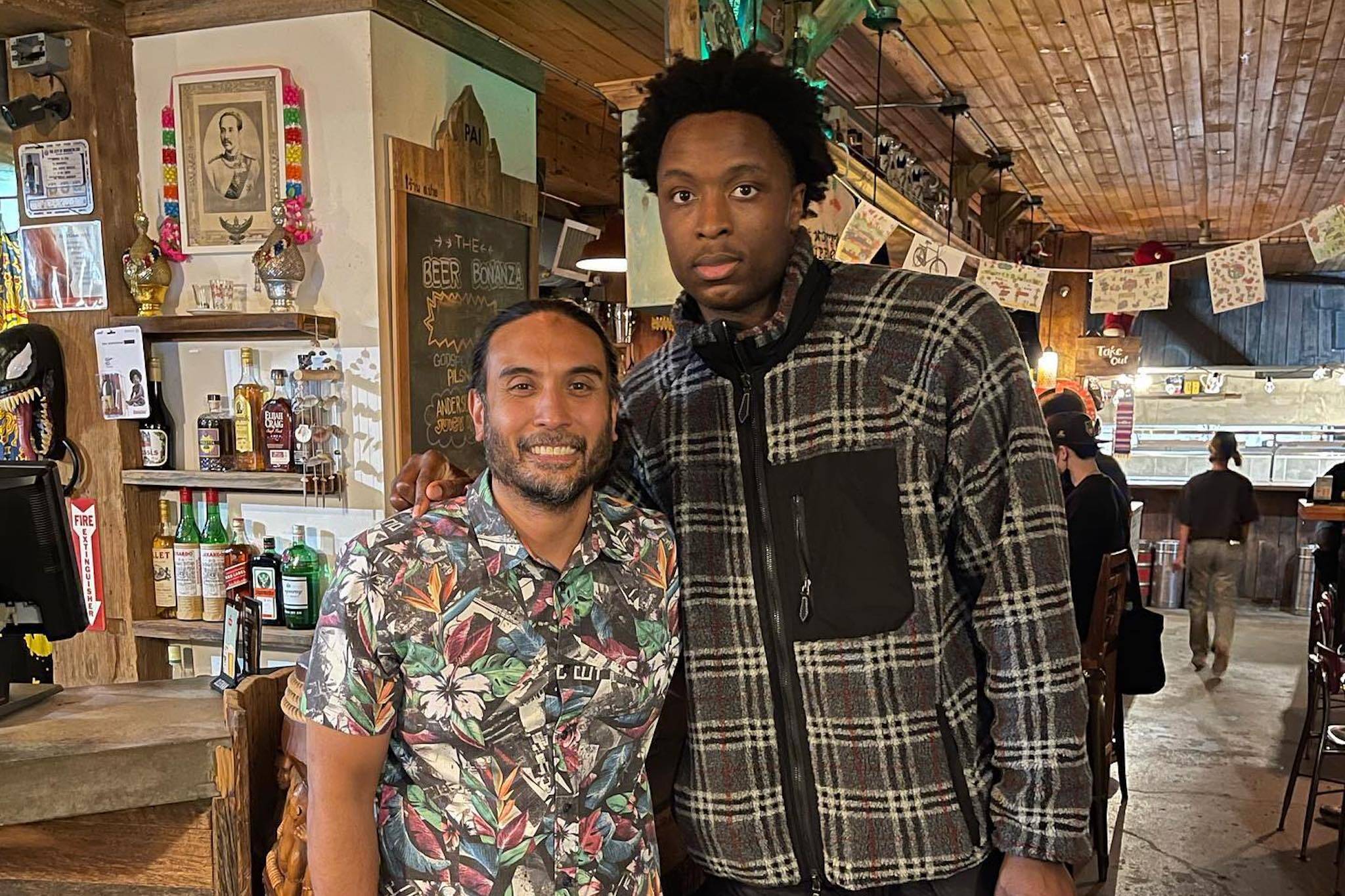 OG Anunoby surprised staff by showing up at a Toronto Thai restaurant