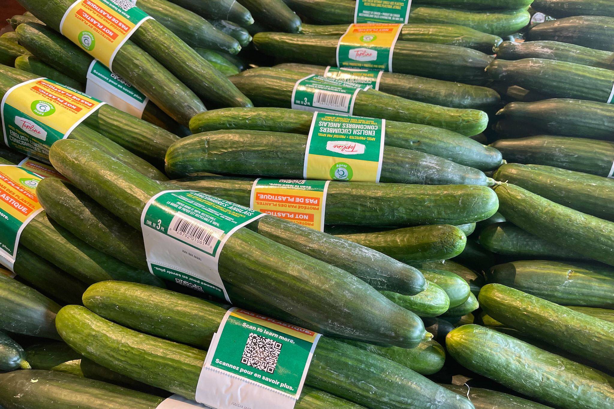 cucumbers plastic