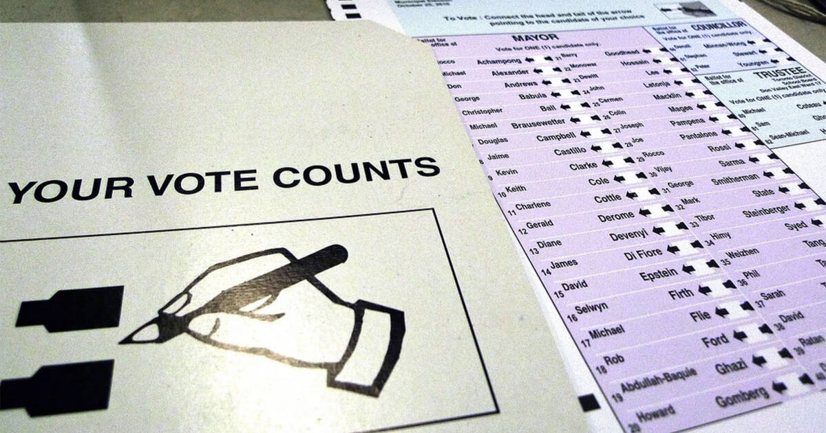 Someone says they received enough voter cards to vote 4 times in the Toronto election