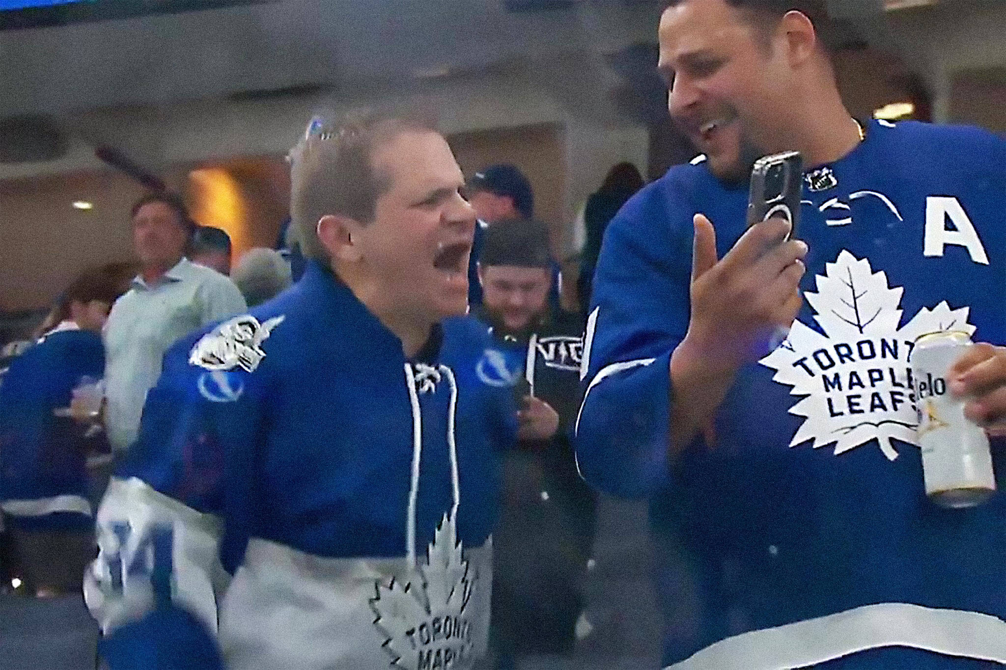 Leafs fan ecstatic over win