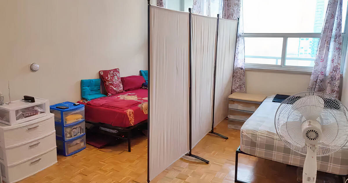 多伦多有人以700加元的价格出租了一个共享卧室角落的铺位