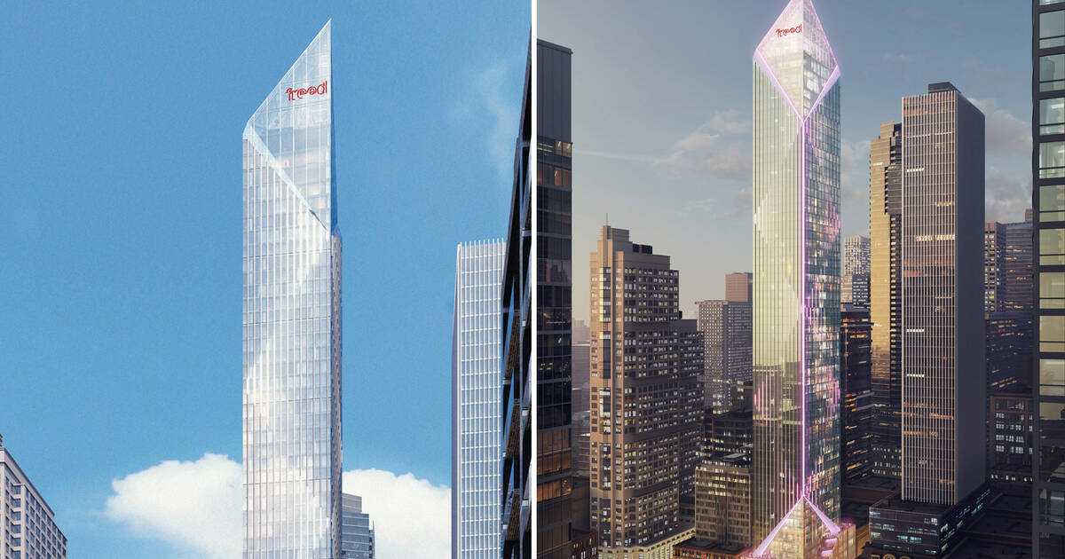多层大型钻石般的摩天大楼或可在多伦多的63层举办餐厅