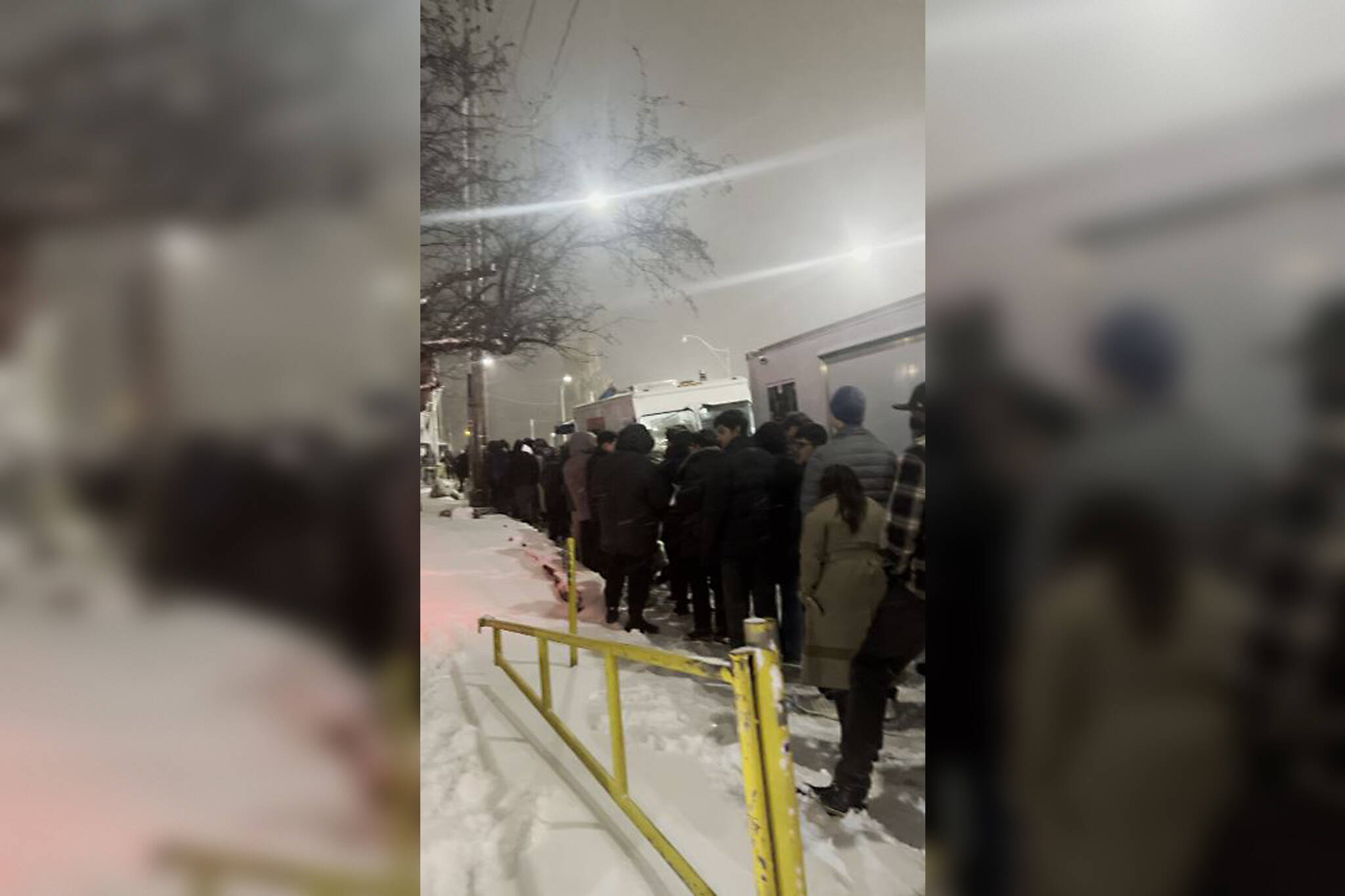 Toronto fans lined up for hours in snow and bitter cold for Travis