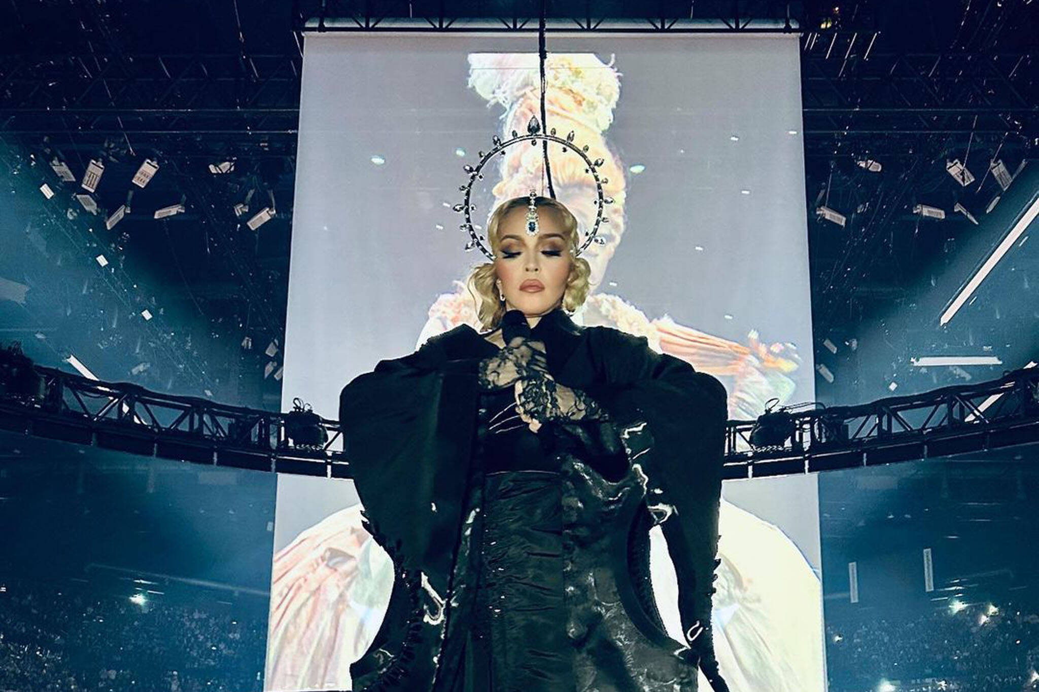 Madonna seemingly what city she was in during Toronto show