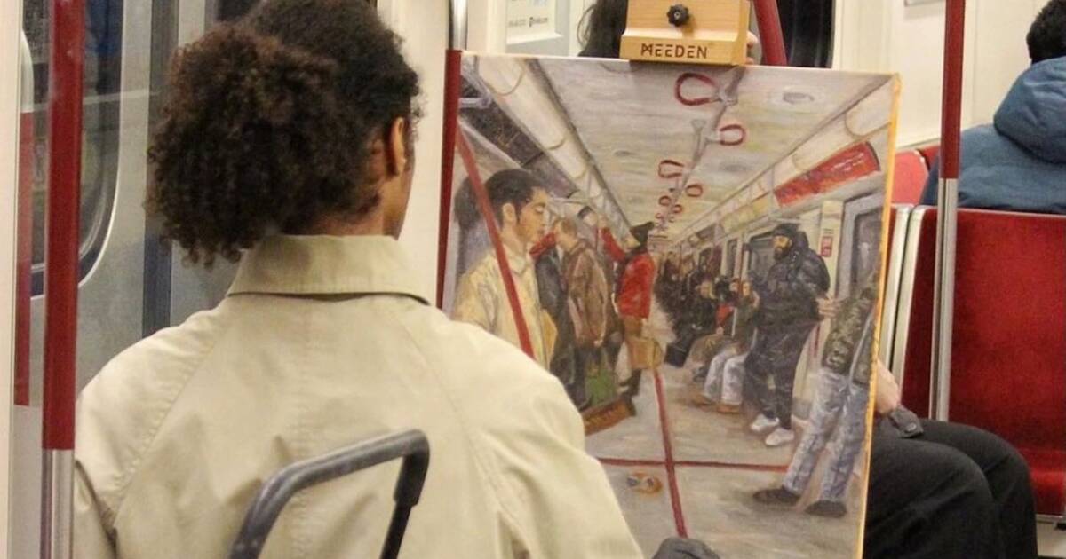多伦多艺术家在TTC地铁列车上绘制美丽场景，引发热议