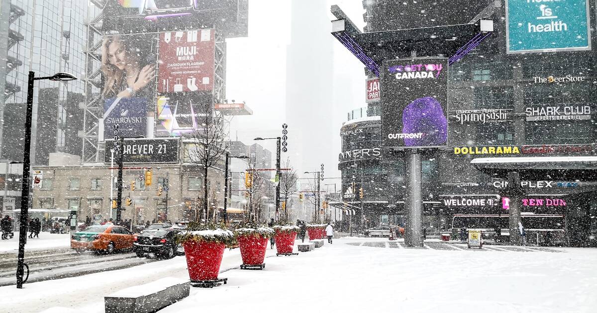 多伦多即将迎来一周混乱的天气，将有两位数的降雪量。