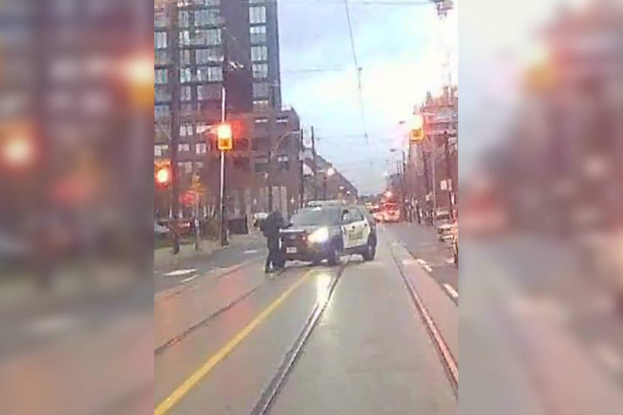cop hits pedestrian toronto