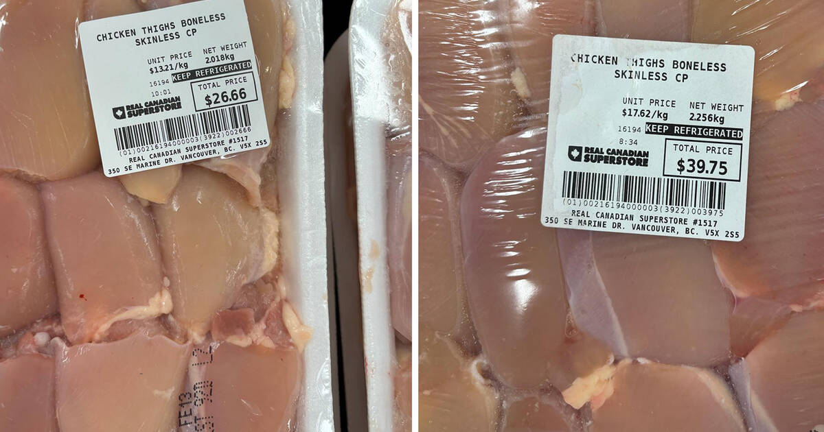 Dramatic chicken thigh price hike at Loblaw-owned Superstore worries Canadians