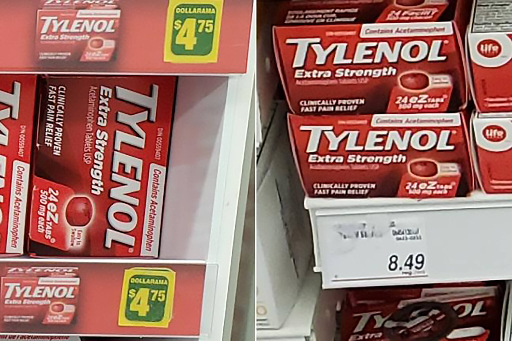 tylenol lowest price canada