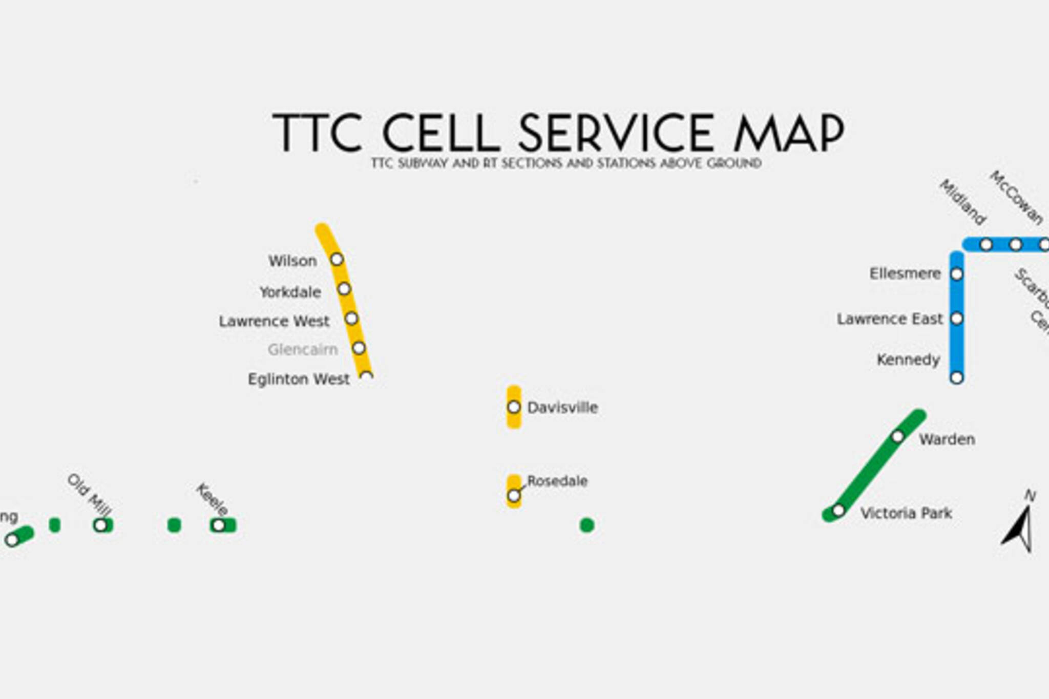 TTC Cellular Service Map