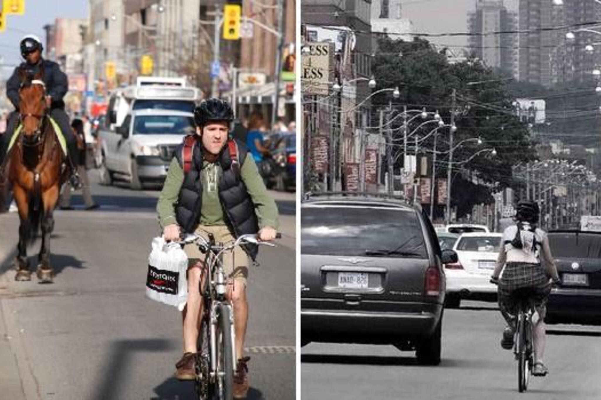 Biking in Toronto Traffic